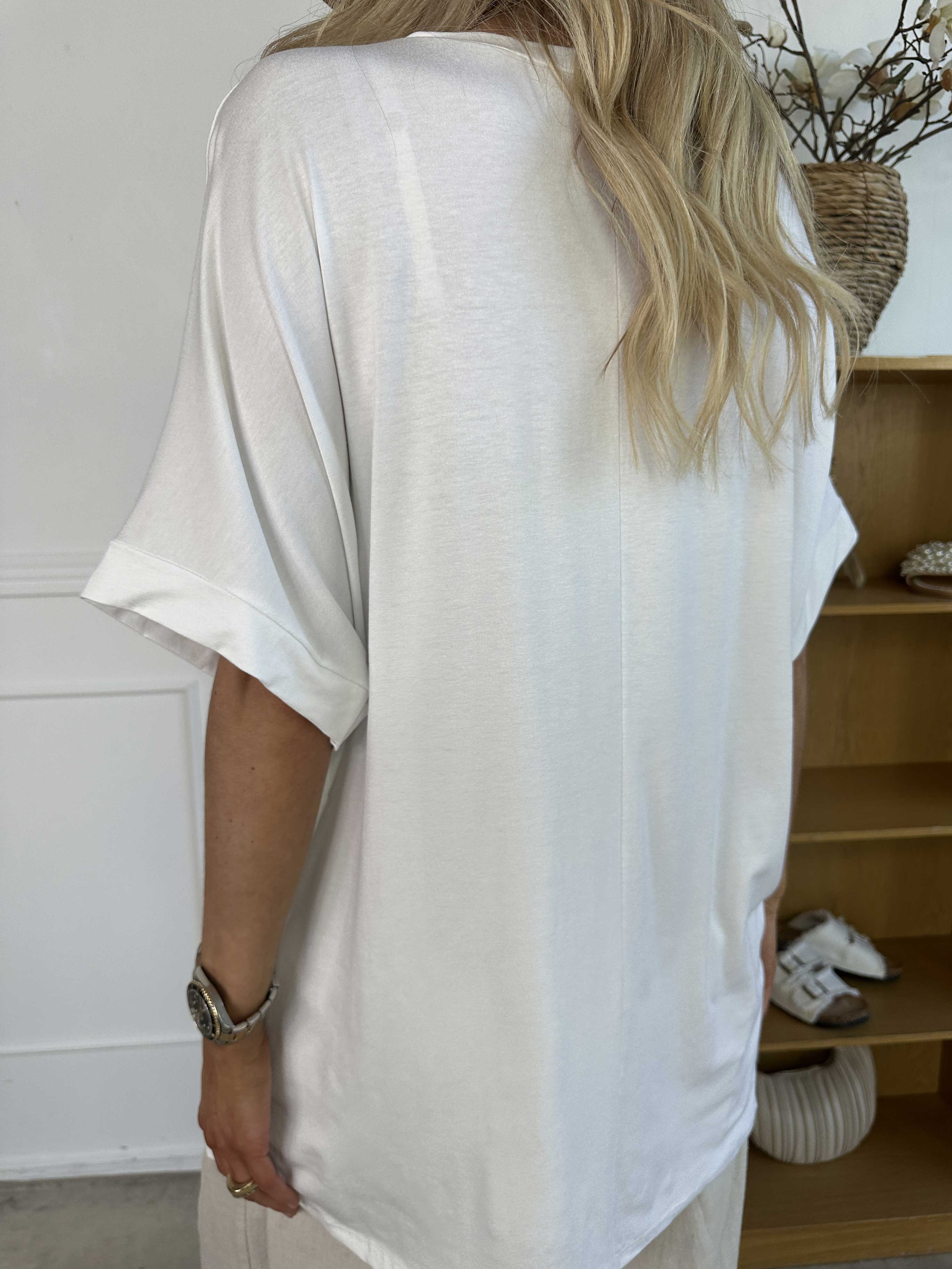 Reece - Blød t-shirt i viskose med similisten